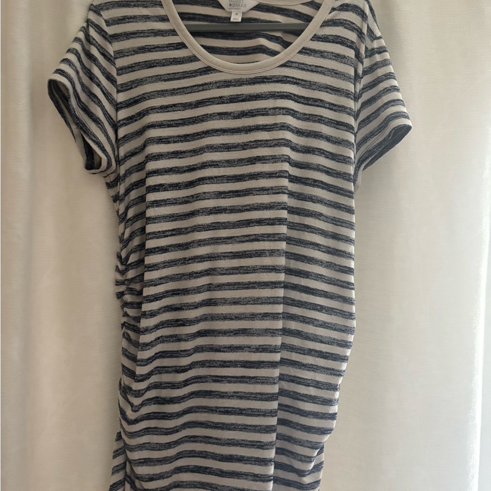 Maternity Blue and White T-Shirt